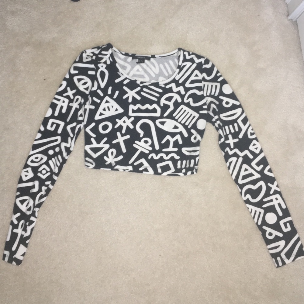 Heiroglyphics crop top